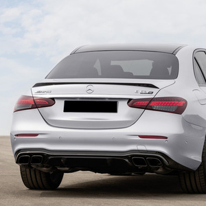 Mercedes-Benz E-Class W213 Rear Trunk <b>Wing</b> Spoiler Piano <b>Black</b> Carbon Fiber Texture ABS Aerodynamic Modification - Product Image 5