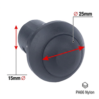 Interruptor de Botón Pulsador de Plástico de 12 mm con Bloqueo Automático de Encendido/Apagado de 2 Pines para Coche y Motocicleta