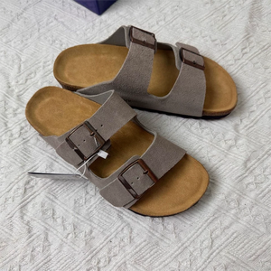 <span class=keywords><strong>Sandali</strong></span> da Spiaggia Retrò a Doppio Bottone in Sughero, Pantofole Berken in Vera Pelle di Alta Qualità, Bestseller alla Moda - Product Image 2