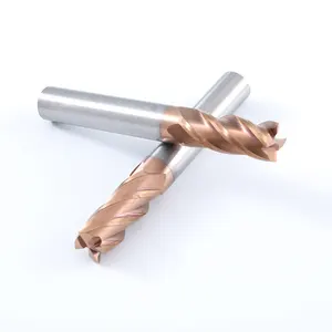 CNC Solid Carbide High Hardness HRC50/55/60/65/70 Flat Bottom End Mill Square Milling Cutter For Metal Cutting Tools