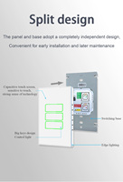 Interruptor de Luz Táctil Inteligente WiFi/Zigbee de 1/2/3 Botones, Interruptor de Pared con Automatización del Hogar Inteligente, Compatible con Alexa y Google Home