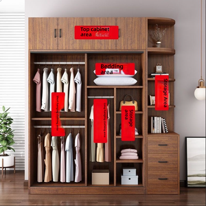 Nouvelle Arrivée Penderie Autoportante en MDF avec Portes Coulissantes, Système de Rangement Personnalisé pour Chambre à Coucher - Product Image 6
