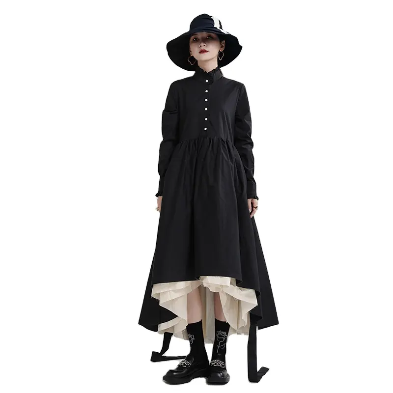 Fall 2022 Women Clothes Autumn Ladies Midi Long Sleeve Dress Popular Korean Fashion Casual Dress 1535
