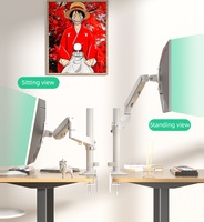 Soporte Articulado para Monitor LED de 17-32 Pulgadas con Resorte de Gas de Aleación de Aluminio, Soporte de TV con Movimiento Completo, Soporte para PC, VESA, en Stock