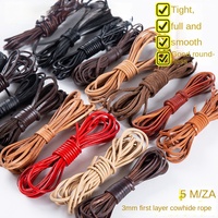 Lacets ronds en cuir véritable pour bottes, lacets en tissu tressé durables pour bottes de travail et de randonnée, marque YST, vente en gros, OEM, ODM