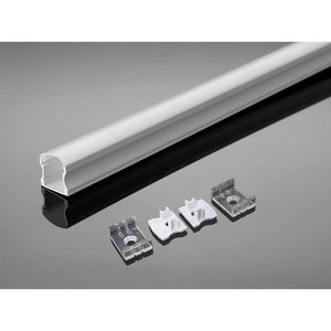 Di alta qualità serie 6000 17.2x14.4mm copri gancio in alluminio di colore bianco profilo satinato per decorazioni lunghe 2 metri SKU-3366