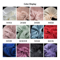 Tissu plissé couleur Champagne tissu satiné froissé brillant dentelle à volants vêtements élégants pour robe tissu de créateur de graduation