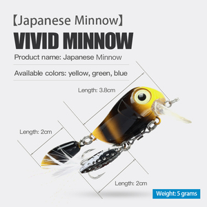 Leurre flottant TGD Best Minnow Crankbait 5g 38mm pour la pêche au bar, à la truite et au <span class=keywords><strong>brochet</strong></span>, leurre artificiel dur double section - Product Image 2