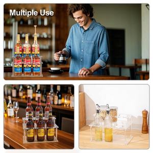 Estante <span class=keywords><strong>de</strong></span> 2 Niveles para Jarabes <span class=keywords><strong>de</strong></span> Café, Soporte para Botellas <span class=keywords><strong>de</strong></span> Jarabe para Barra <span class=keywords><strong>de</strong></span> Café, Encimera <span class=keywords><strong>de</strong></span> Cocina - Product Image 6