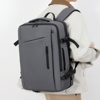 Sac à dos décontracté pour ordinateur portable, résistant à l'eau, en tissu filmé, léger, extensible, multifonctionnel, montable sur chariot