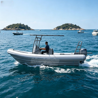 Bateaux pneumatiques à double coque en aluminium de 23 pieds, fabriqués en Chine, Performance 700, Orca/Hypalon/PVC, pour la pêche