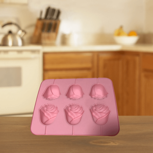 Rose <strong>Cheese</strong> Stick Eco-Friendly Disposable Silicone Mold for Cake Decorating Valentine's Day Lollipops and Chocolates Baking Tool - Product Image 5
