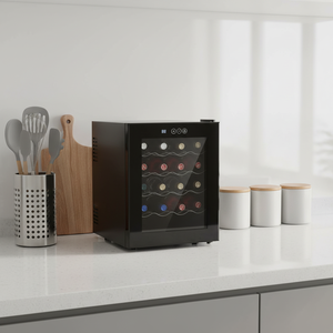 <span class=keywords><strong>Cave</strong></span> <span class=keywords><strong>à</strong></span> <span class=keywords><strong>vin</strong></span> <span class=keywords><strong>à</strong></span> zone unique, électrique, 20 bouteilles, prix bas, mini réfrigérateur, refroidisseur <span class=keywords><strong>à</strong></span> <span class=keywords><strong>vin</strong></span>, refroidisseur de boissons - Product Image 2