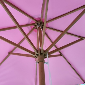 Sombrilla Comercial Grande de 9 pies con Marco Octagonal de Aluminio y Lona, con Poste Central, para Exteriores, Mesas de Mercado, Patios y Restaurantes - Product Image 6