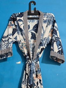 Bata de Verano para Mujer, de Algodón Ligero, Suave y Transpirable, Elegante, para la Playa, Cómoda, de Corte Relajado, para Vacaciones y Spa - Product Image 5