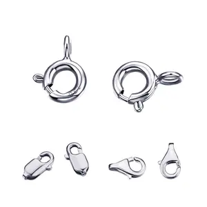 Offre Spéciale fabricant En Gros 925 Sterling Silver Spring O ANNEAU 5.0 Standard Bijoux Fermoir