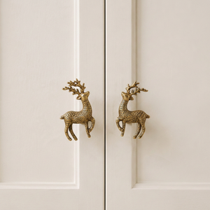 Tirador de cajón de metal AK Brass Deer con acabado dorado antiguo, tirador estándar para muebles de cocina y hogar, herrajes decorativos de lujo. - Product Image 4
