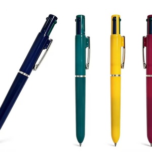 Livraison rapide, prix d'usine, stylo bille multifonction personnalisé avec logo, 4 en 1, multicolore, stylo bille en plastique à clic, 4 couleurs - Product Image 2