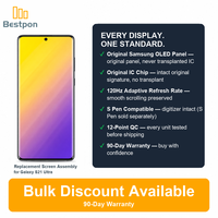 Remplacement pour l'écran OLED du Samsung Galaxy S21 Ultra 5G, assemblage d'écran original + verre remplaçable, qualité A