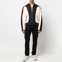 XJYD Veste Usine Patch Personnalisé Color-Block Moto Biker Vestes Couture Couleur Contraste Hommes Racing Vestes Pour Hommes