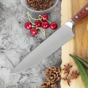 8 inch Premium Coltello Da Cucina Coltello Tedesco Alto Tenore di Carbonio In Acciaio Inox Ergonomico Pakka Manico In Legno Coltello Da Cucina Chef