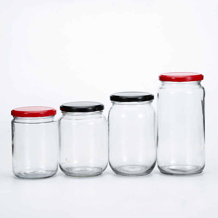 ガラスジャー 広口メタルラグ蓋付きビッグサイズガラス缶詰ジャー82 MM