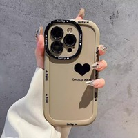 Coque de téléphone pour Apple 17 16 15 iPhone 14 Pro Max, design gonflé, modèles antichoc Plus et XR, Lucky Day