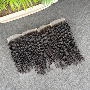 Prix de gros 100% Cheveux humains vietnamiens bouclés Jerry, Closure en dentelle HD 5x5, 14-20 pouces, Closures 2x6, 4x4, 5x5, 6x6, Diverses formes de vagues - Product Image 6