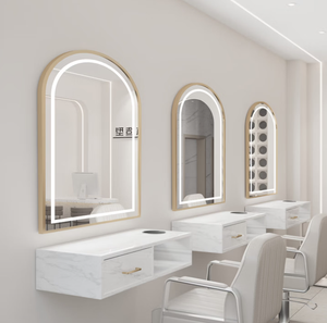 Soporte de Espejo para Salón de Belleza con Luz Integrada, Espejo de Pared Exclusivo para Peluquería - Product Image 3