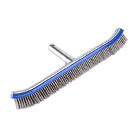 Vente chaude 18 "/45CM Brosse murale de luxe avec brosse en acier inoxydable pour brosse de nettoyage de piscine