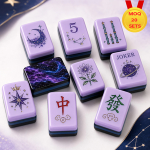 Tuiles de Mahjong Américaines en Acrylique Gravées, Modernes et Portables, Ensemble de 160 Pièces, Fabricant Personnalisé avec Étiquette Privée - Product Image 1