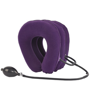Cervical Traction Neck Brace Full Velvet <b>Inflatable</b> Portable With Metal Valve For Neck Support And Relief - Product Image 5