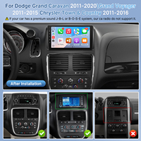 Radio para Auto Android de 9'' para Dodge Grand Caravan 2008-2020, Chrysler Town & Country 2011-2016, CarPlay, Android Auto