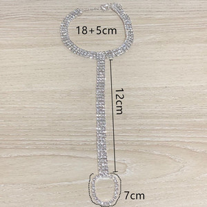 Verano playa <span class=keywords><strong>Flash</strong></span> diamante empeine cadena tobillo decoración Simple 3 filas diamante <span class=keywords><strong>tobillera</strong></span> - Product Image 5