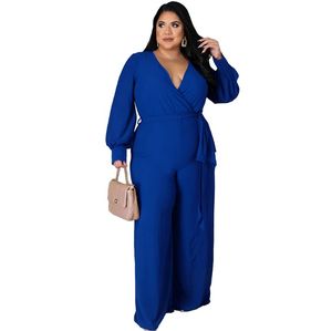 <span class=keywords><strong>Tuta</strong></span> da <span class=keywords><strong>Donna</strong></span> Oversize Stile Europeo e Americano, Ampia e Dritta, Tinta Unita con Cintura - Product Image 3