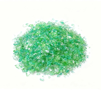 Flocons de PET verts lavés à chaud, directement de l'usine, pour la sangle de cerclage en PET et la matière première de fibres chimiques en polyester