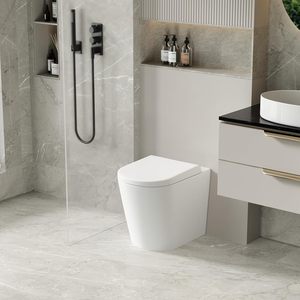 <span class=keywords><strong>Inodoro</strong></span> sin borde de altura cómoda, de pared, con cisterna oculta, WC de cerámica <span class=keywords><strong>para</strong></span> baño, <span class=keywords><strong>inodoro</strong></span> alargado con proyección - Product Image 3
