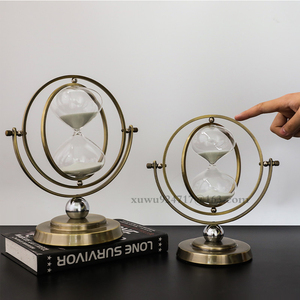 Vente en gros sablier 30 <span class=keywords><strong>minutes</strong></span> créatif ornements en métal anniversaire promotionnel européen salon décoration sablier - Product Image 6