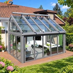 Sala de Sol de vidrio completo GS con rotura de puente térmico de aluminio para uso residencial moderno - Product Image 3