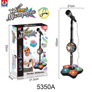 Giocattolo Musicale <span class=keywords><strong>per</strong></span> Bambini Microfono Karaoke in Plastica con Supporto Funzione Flash Song Regalo di Compleanno <span class=keywords><strong>per</strong></span> Ragazzi e Ragazze - Product Image 3