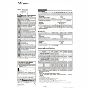 Cilindro compacto SMC, piezas neumáticas de - Product Image 1