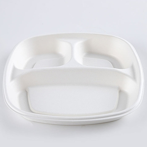 <strong>Biodegradable</strong> <strong>Disposable</strong> Box Ecopack Bio Degradable Packaging Sugarcane Tableware <strong>Tray</strong> Bagasse Food Container - Product Image 5