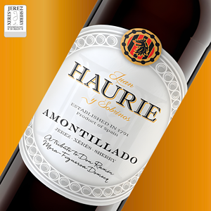 Vin de Sherry AMONTILLADO HAURIE Fabriqué en Espagne 750ml Sélection de Fûts Limitée 100% Palomino Vin de Table Fortifié - Product Image 3