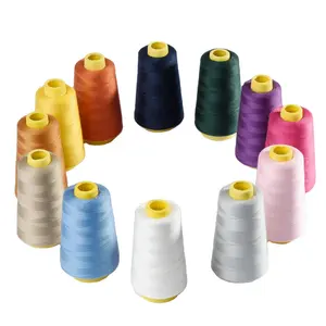 Voor Alle Doeleinden 40/2 5000yds 100% Gesponnen Polyester Naaigaren Fabrikant Met Verschillende Kleuren Satex Draden