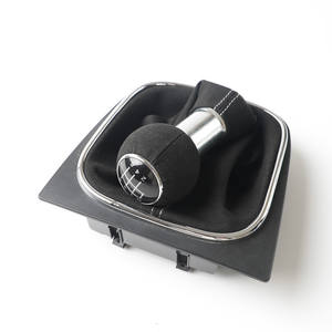 Poignée de levier de vitesse de voiture en cuir, 5 ou 6 vitesses, ergonomique, compatible Volkswagen - Product Image 4