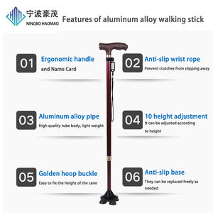 Taşınabilir Hafif Baston Ayarlanabilir Yükseklik Katlanabilir <span class=keywords><strong>LED</strong></span> Işıklı Alüminyum Alaşımlı Yürüme Bastonu Yaşlılar Yetişkinler Erkekler ve Kadınlar için - Product Image 2