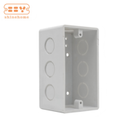 Caja de Conexiones Eléctrica Empotrable de Plástico Blanco 4x2 ABS, para Interruptor de Pared de 1 Vía Estándar Americano