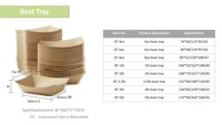 Récipient alimentaire à emporter biodégradable plateau de bateau en papier kraft pour collation