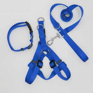 Hunde geschirr und Leinen Set mit Halsband Schritt in verstellbarem No Pull Safe Doggy Harness Weiches Nylon H-förmiges Ganzkörper geschirr - Product Image 4