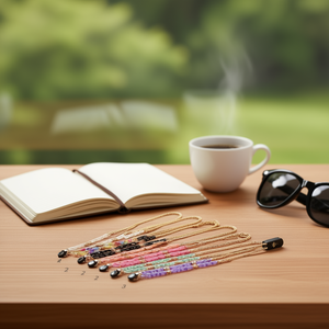 Cadena para gafas Angelina de 70 cm de ancho, tres en uno, correa ligera de metal para el cuello, para piezas de gafas - Product Image 5